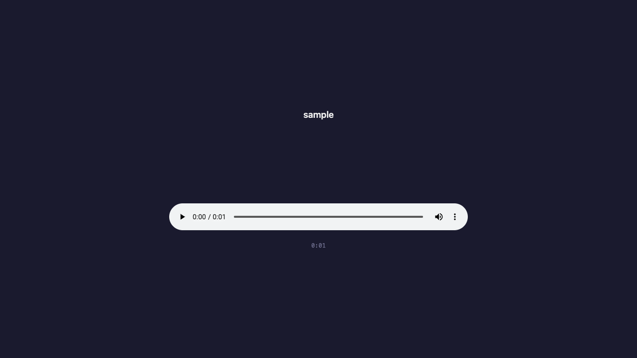 Audio Player preview
