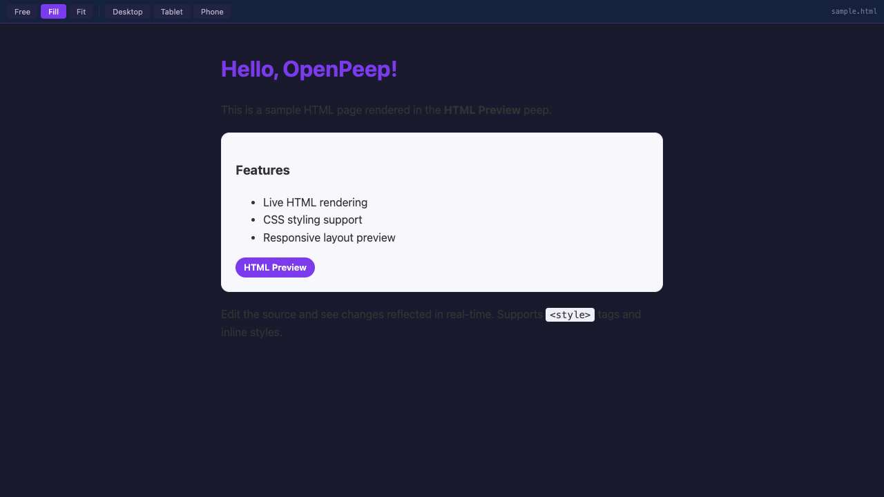 HTML Preview preview